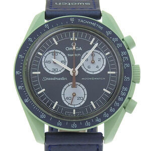 Omega Speedmaster Moonwatch Mission on Earth Watch SWATCH S033G100 Green Quar...